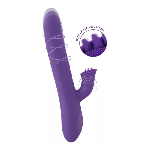 Smile Pearl - vibromasseur perlé à mouvements - silicone violet