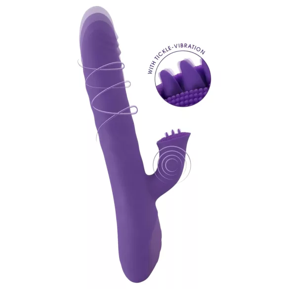 Smile Pearl - vibromasseur perlé à mouvements - silicone violet