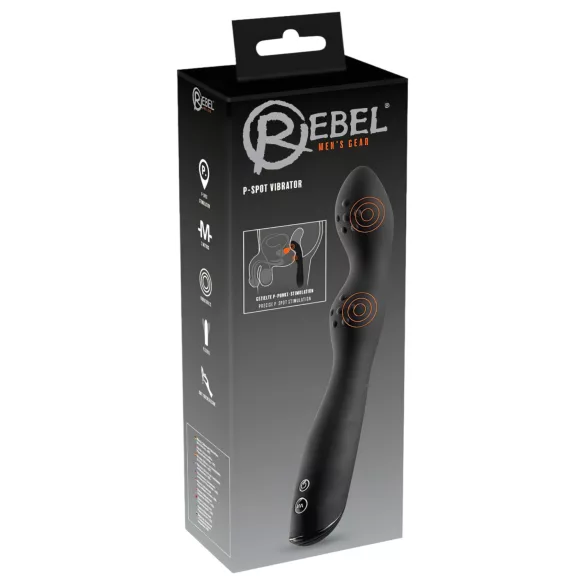 Rebel P-Spot - stimulateur prostate double moteur - silicone noir