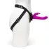 Happyrabbit Strap-On - harnais vibrant lapin avec stimulateur clitoridien (violet)