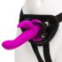 Happyrabbit Strap-On - vibromasseur lapin à harnais (violet)