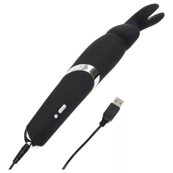 Happyrabbit - vibromasseur wand rechargeable - silicone noir