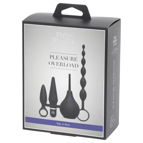 Fifty Shades of Grey - coffret anal 4 en 1 - silicone noir