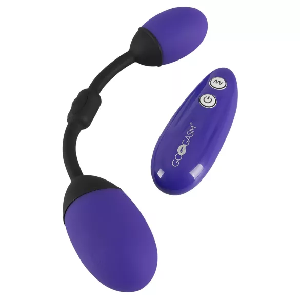 GoGasm - Œuf vibrant double stimulation vagin et anus - silicone violet/noir