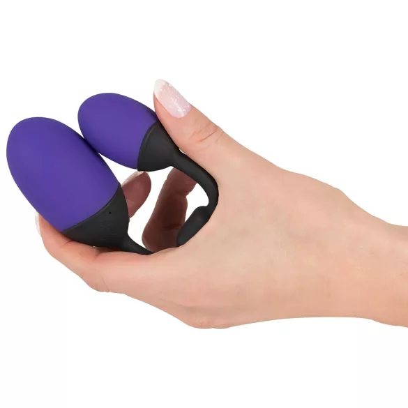 GoGasm - Œuf vibrant double stimulation vagin et anus - silicone violet/noir