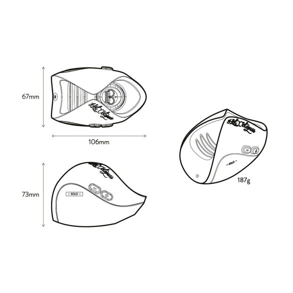 Hot Octopuss Pulse Solo Essential - masturbateur rechargeable (noir)