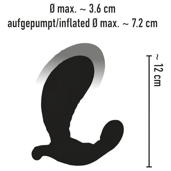 You2Toys - vibromasseur gonflable télécommandé - silicone noir