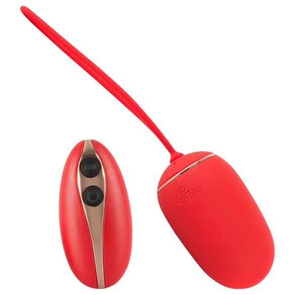 Boule d'amour SMILE - œuf vibrant radio rechargeable (rouge)