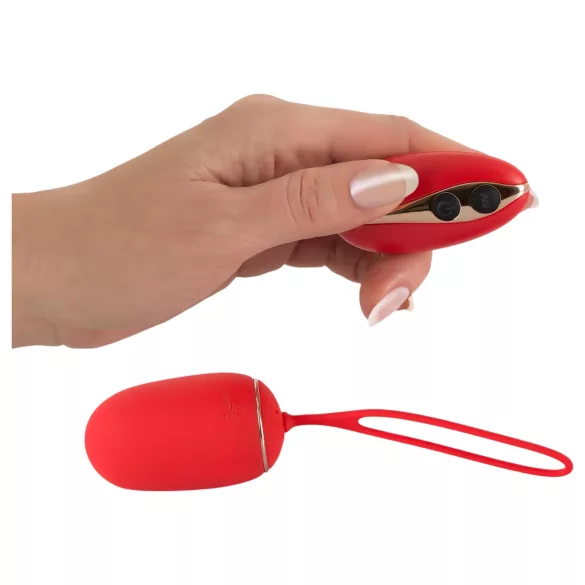 SMILE - œuf vibrant sans fil rechargeable - rouge