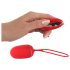 Boule d'amour SMILE - œuf vibrant radio rechargeable (rouge)