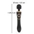 Baguette Cléopâtre - masseur vibrant étanche rechargeable (noir)