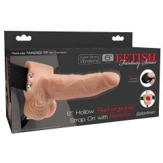 Fetish Strap-On 6 - harnais vibrant creux (naturel)