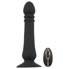   Velours Noir - vibromasseur anal rechargeable et pulsant (noir)
