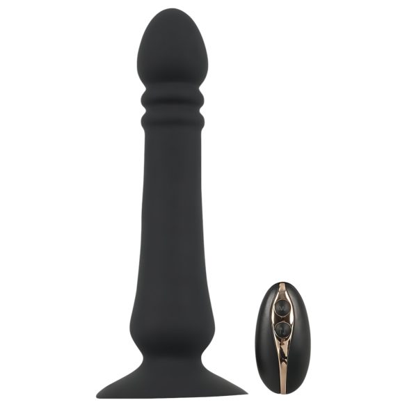 Velours Noir - vibromasseur anal rechargeable et pulsant (noir)
