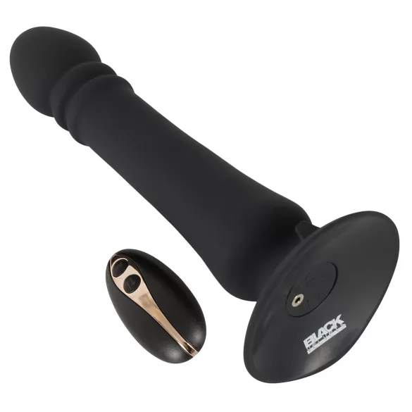 Black Velvets - stimulateur anal à piston rechargeable - silicone noir