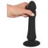 Velours Noir - vibromasseur anal rechargeable et pulsant (noir)