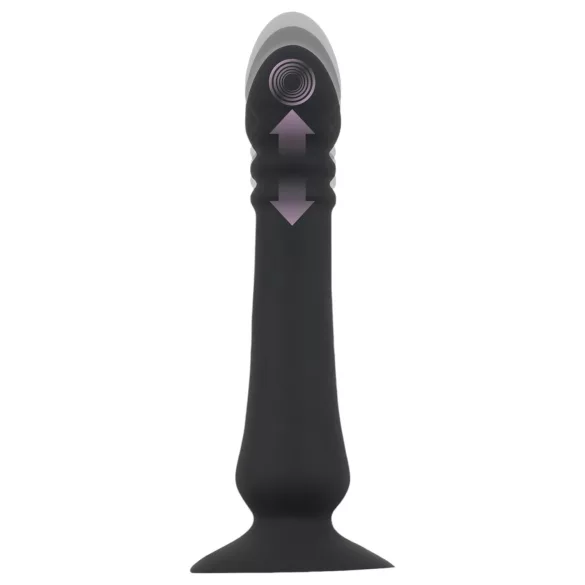 Black Velvets - stimulateur anal à piston rechargeable - silicone noir