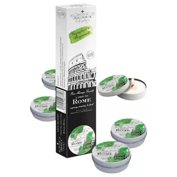 Petits Joujoux - bougie de massage parfum pamplemousse bergamote - 5x43ml