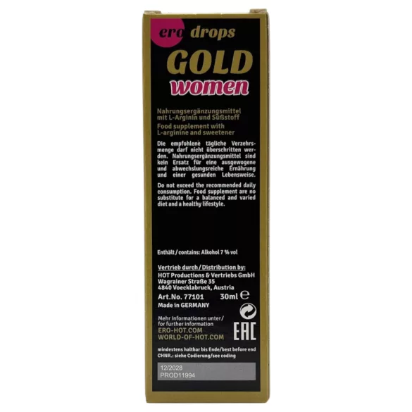 HOT Spanish Fly Gold Woman - aphrodisiaque pour femmes (30 ml)