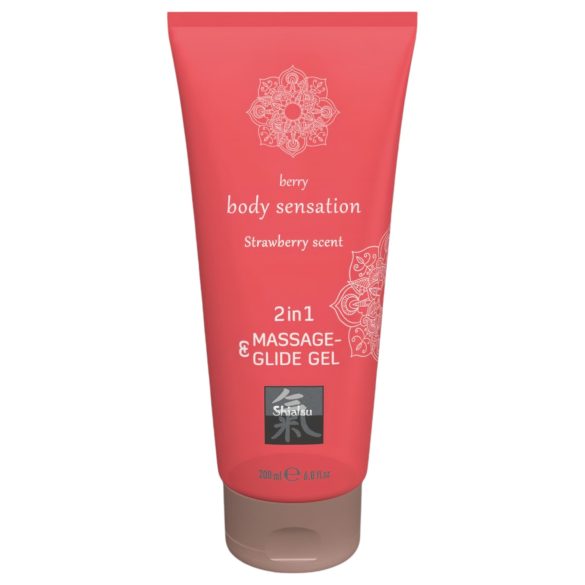 Shiatsu 2en1 parfum de fraise - lubrifiant de massage - fraise (200ml)