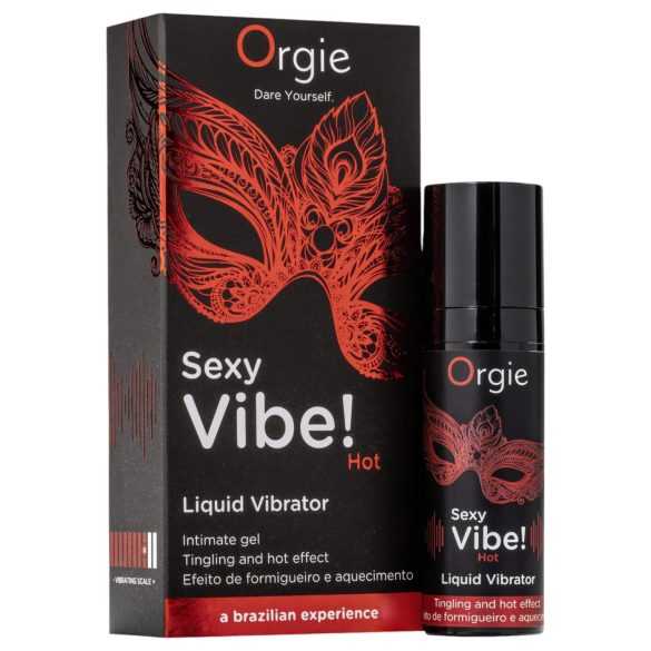 Orgie Sexy Vibe HOT - Friss Fraise, Vibrateur Liquide Chauffant (15ml)