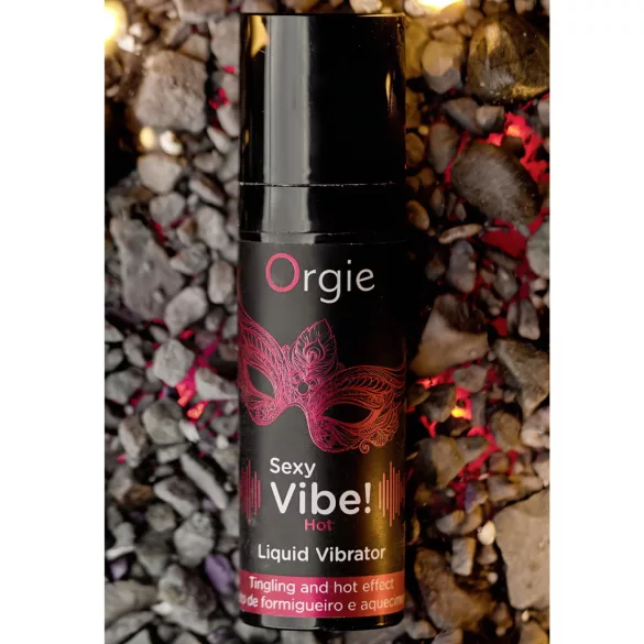 Orgie - Gel intime chauffant fraise - vibromasseur liquide 15ml