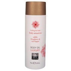   Shiatsu Luxury - huile massage comestible - fraise-poivre rouge (75ml)