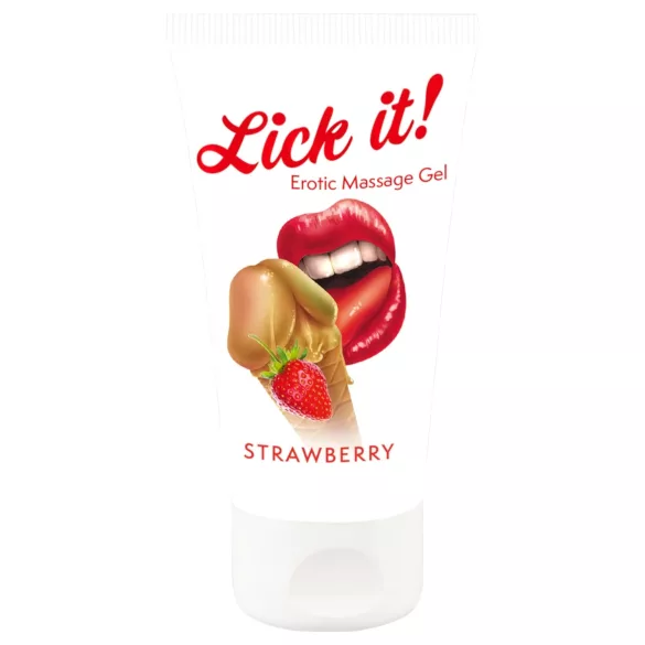 Lick it! - Lubrifiant comestible 2en1 - goût fraise - 50ml