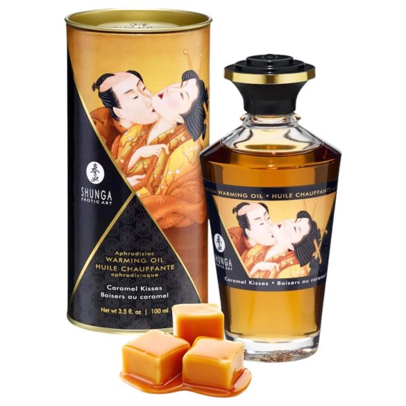 Shunga - Huile de massage chauffante - Caramel (100 ml)