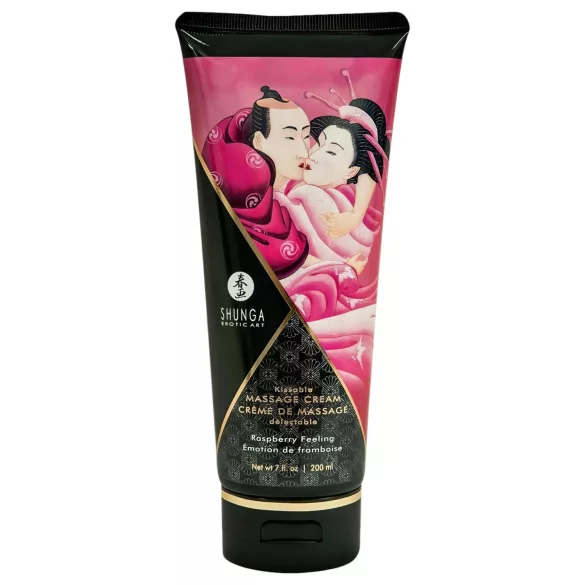 Shunga - crème de massage comestible - framboise - 200ml