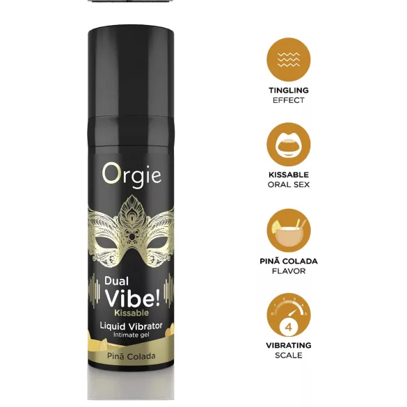 Orgie - gel stimulant effet vibrant - goût piña colada - 15ml