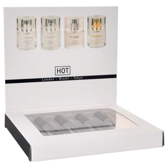 HOT - coffret parfum aux phéromones femme - lot de 4x5ml