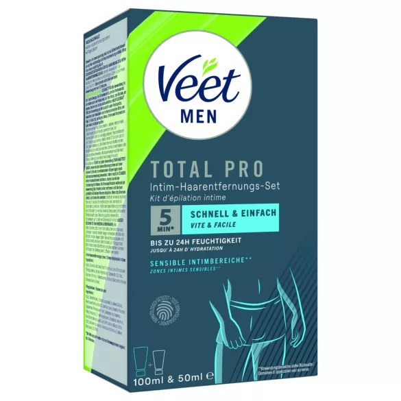 Veet - crème dépilatoire intime et baume pour hommes (100 ml + 50 ml)