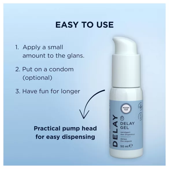 Mister Size - gel retardateur d'éjaculation - 50ml