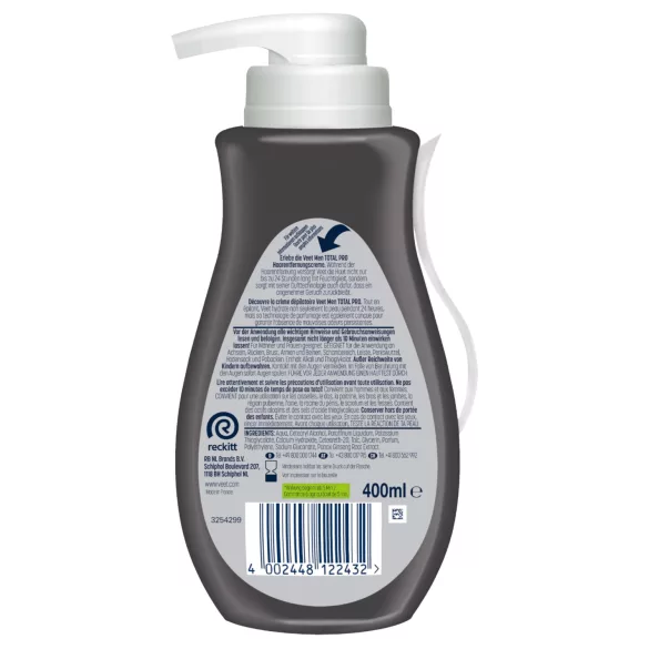 Veet - crème dépilatoire homme - 400 ml