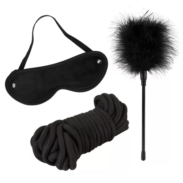 Master & Slave - Kit bondage - accessoire jeu de contrainte - marron noir