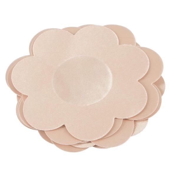 Cottelli - cache-tétons fleur - silicone nude - lot de 12