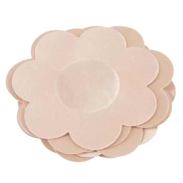 Cottelli - cache-tétons fleur - silicone nude - lot de 12