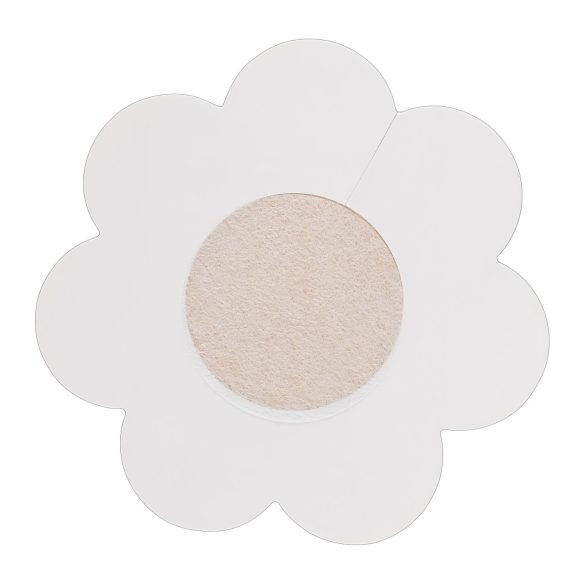 Cottelli - cache-tétons fleur - silicone nude - lot de 12