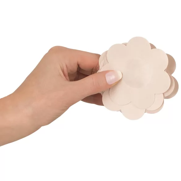 Cottelli - cache-tétons fleur - silicone nude - lot de 12