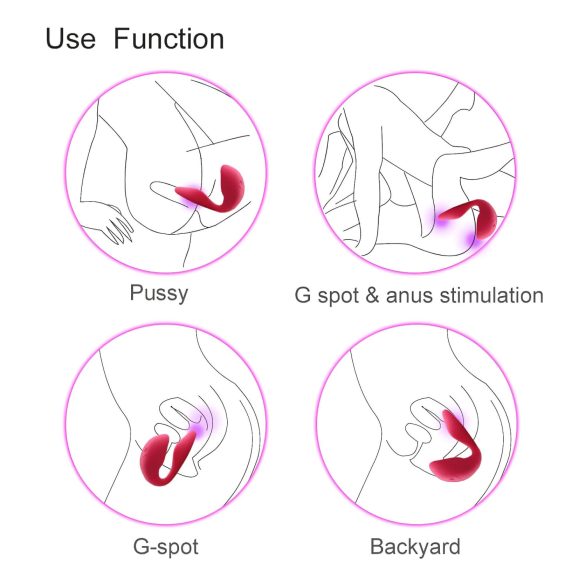 Cotoxo Cupid 2 - vibromasseur couple télécommandé - silicone rouge