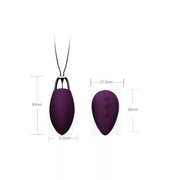 Cotoxo Fire 2 - œuf vibrant télécommandé - silicone violet