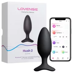   Lovense Hush 2 S - Plug anal vibrant contrôlable par application (38 mm, noir)
