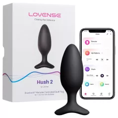   Lovense Hush 2 M - Plug anal vibrant contrôlé par application (45 mm, noir)