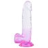 Sunfo - Dildo transparent à ventouse - 22cm (violet translucide)