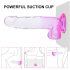 Sunfo - Dildo transparent à ventouse - 22cm (violet translucide)