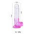 Sunfo - Dildo transparent à ventouse - 22cm (violet translucide)