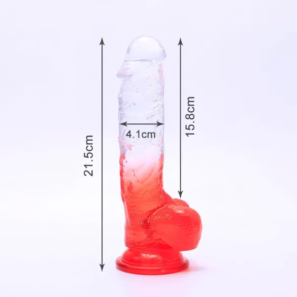 Sunfo - gode ceinture ventouse réaliste avec testicules - 21cm