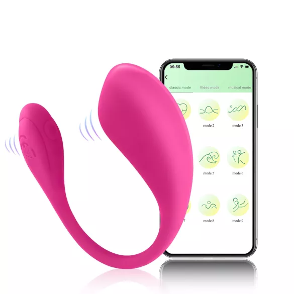 Sunfo - Œuf vibrant contrôlé par application (rose)