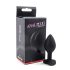 Sunfo - Plug anal silicone coeur pierre noir-blanc